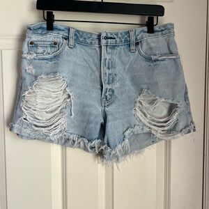 Abercrombie & Fitch Blue Jean Shorts Distressed Vintage Look